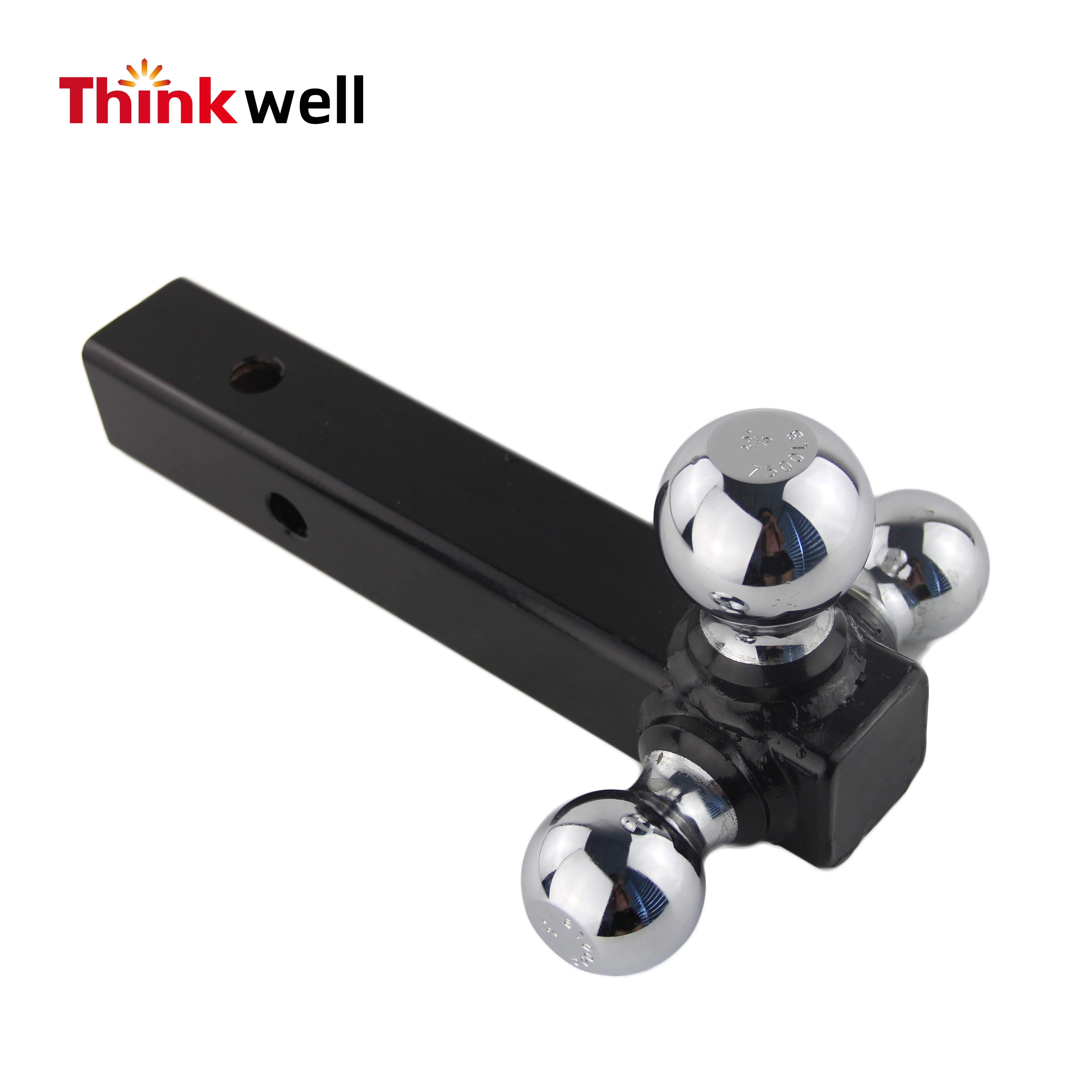 Trailer Hitch Tri-Ball Mount With Hook